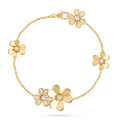 FRIVOLE BRACELET 5 FLOWERS 18K YELLOW GOLD DIAMOND