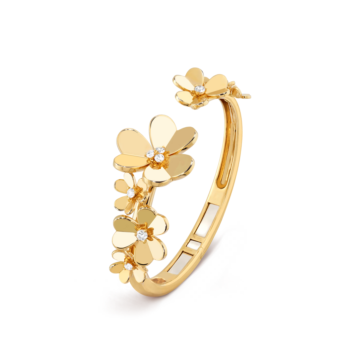 FRIVOLE BRACELET 7 FLOWERS 18K YELLOW GOLD DIAMOND