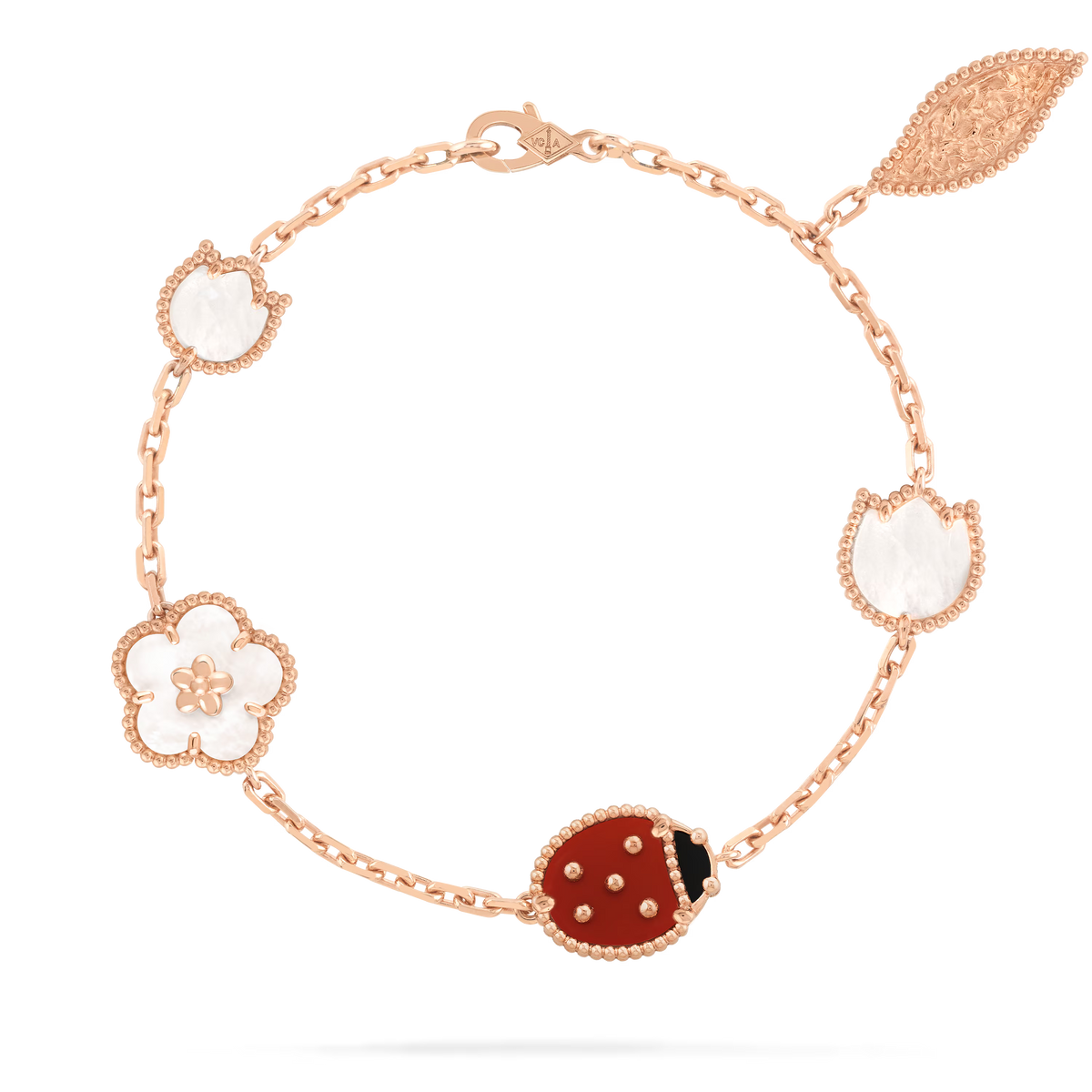 LUCKY SPRING BRACELET 5 MOTIFS 18K ROSE GOLD