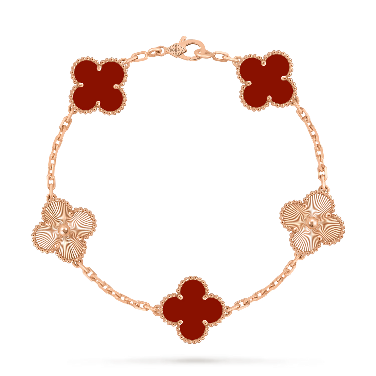 VINTAGE ALHAMBRA BRACELET 5 MOTIFS 18K ROSE GOLD
