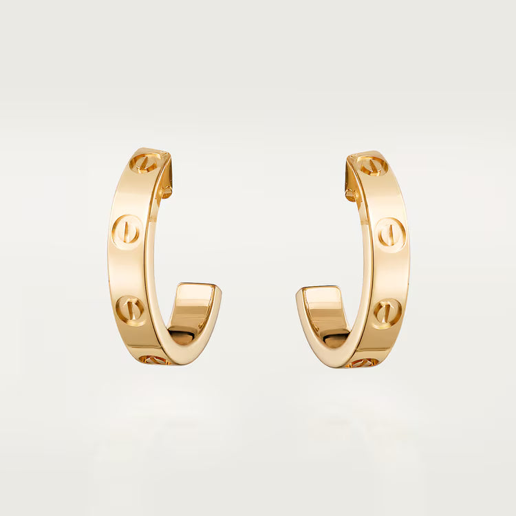 LOVE HOOP EARRINGS SMALL MODEL 18K GOLD