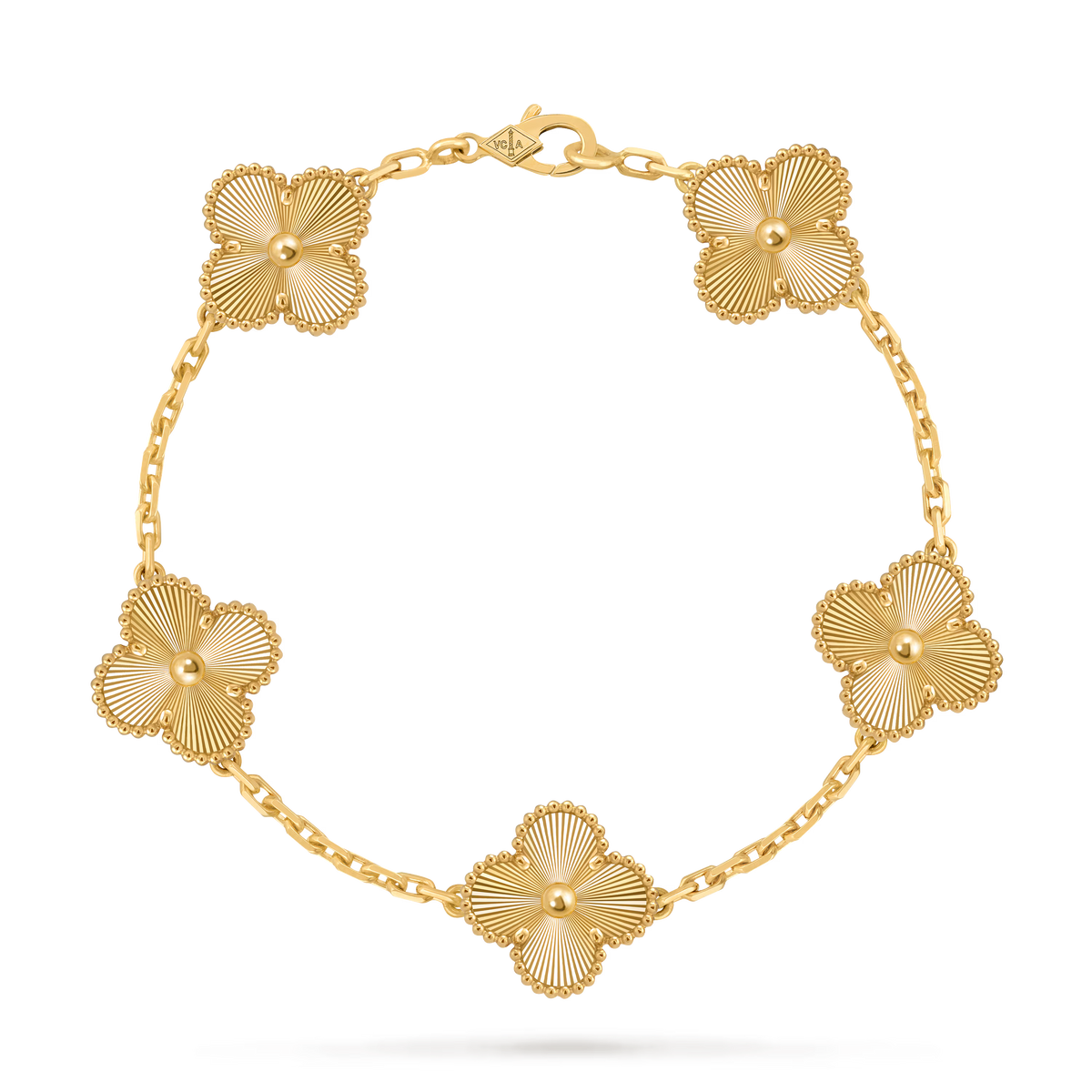VINTAGE ALHAMBRA BRACELET 5 MOTIFS 18K YELLOW GOLD