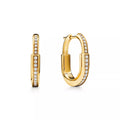 TIFFANY LOCK SMALL LOCK EARRINGS WITH PAVÉ DIAMONDS 18K GOLD
