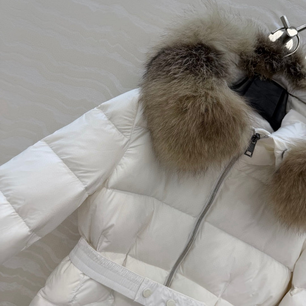 Boed Hooded Shearling-Trimmed Short Down Jacket