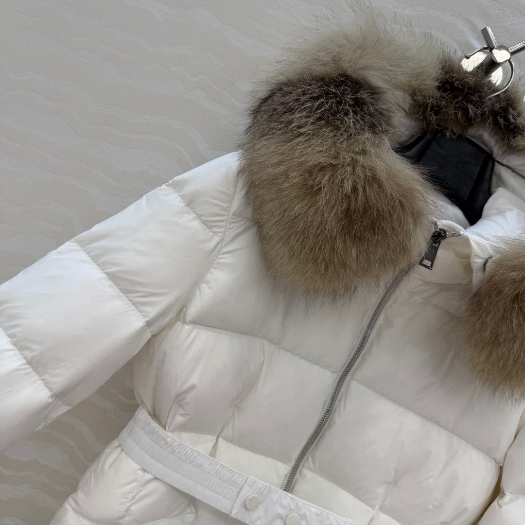 Boed Hooded Shearling-Trimmed Short Down Jacket