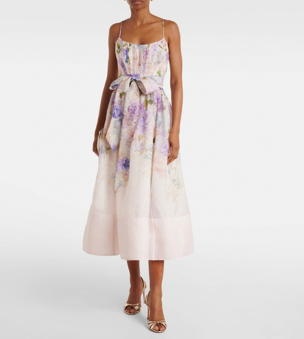 Zimmermann Dawning Corset Midi Dress