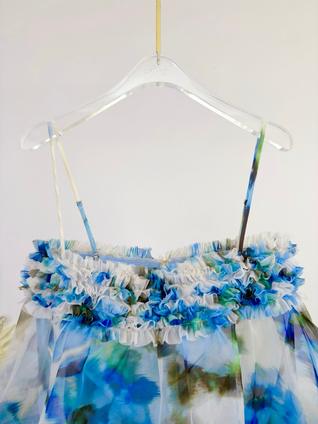 Zimmermann Alchemy Ruffle Mini Dress in Blue Poppy