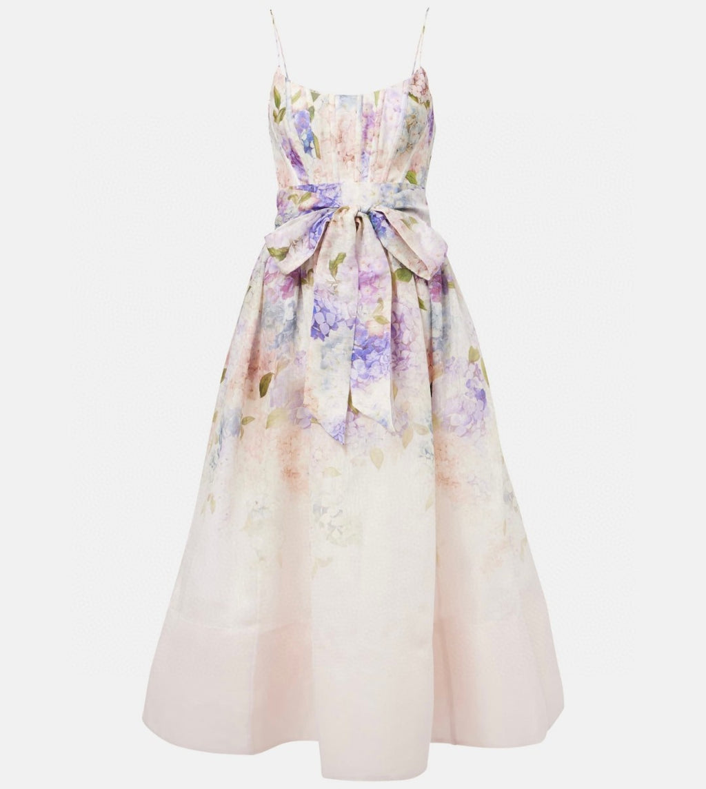 Zimmermann Dawning Corset Midi Dress