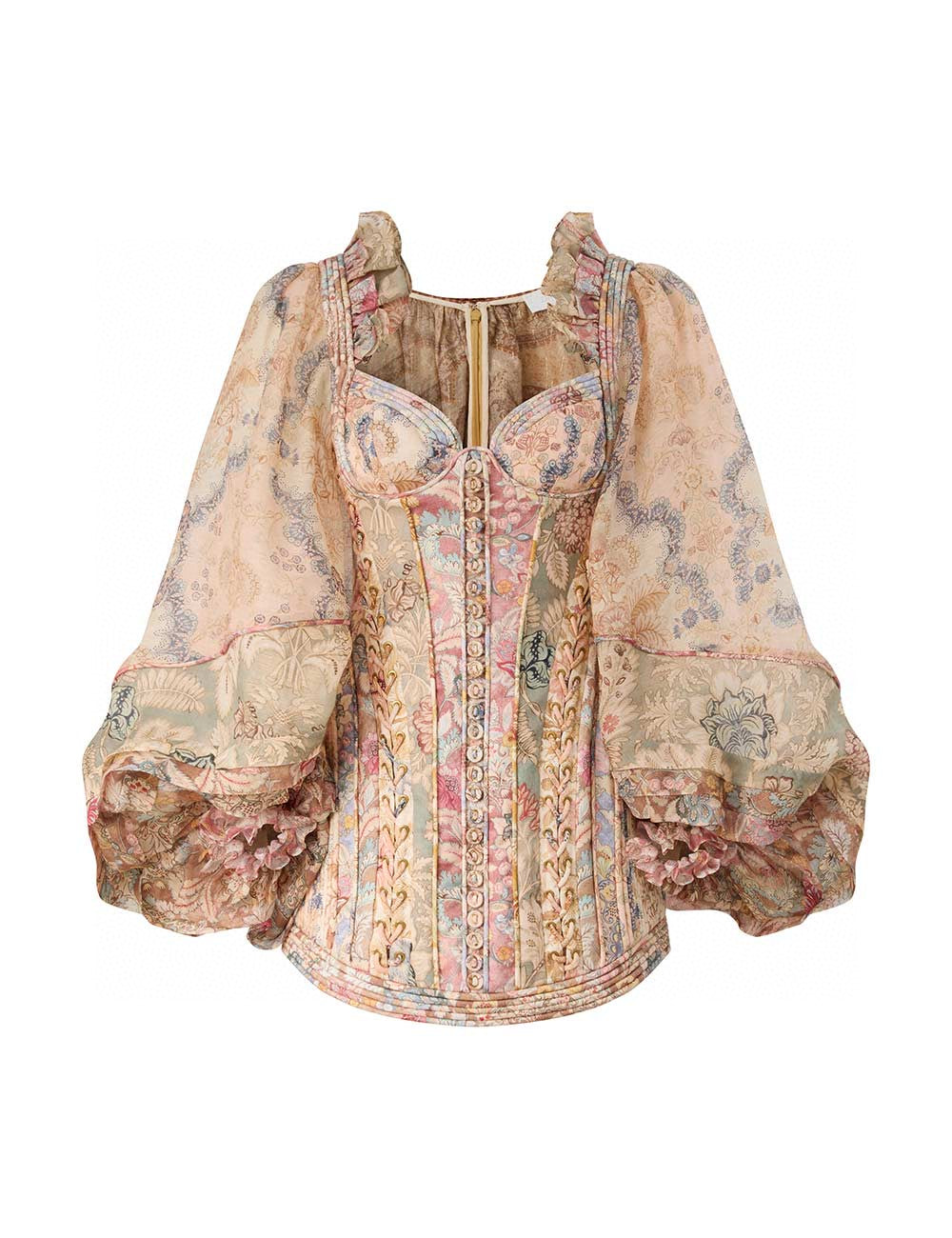 Zimmermann Rebellion Corded Long Sleeve Minidress