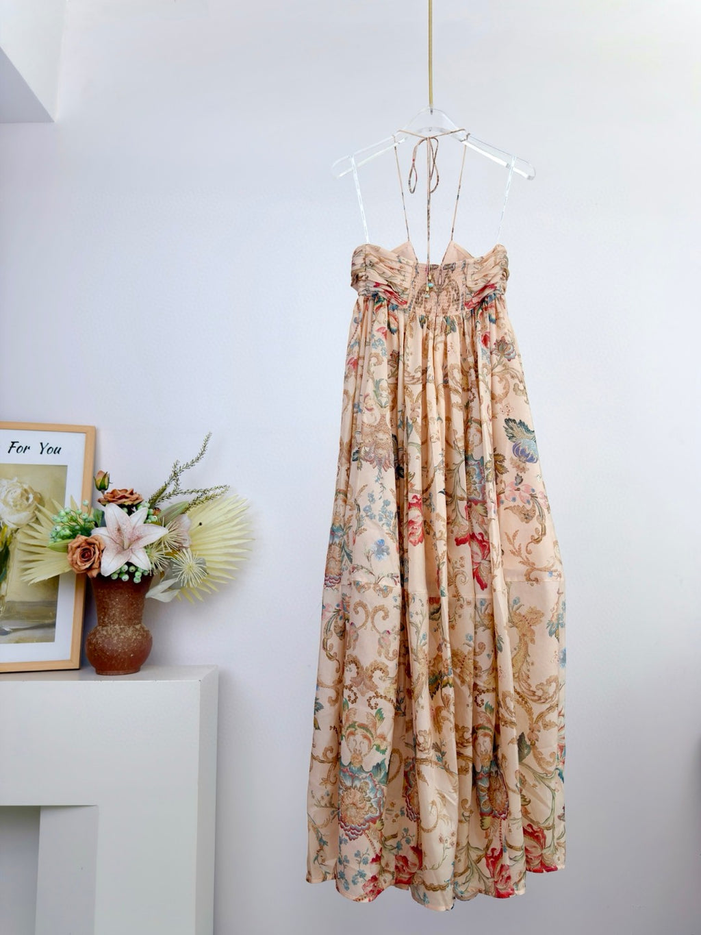 Zimmermann Roselight Halter Maxi Dress