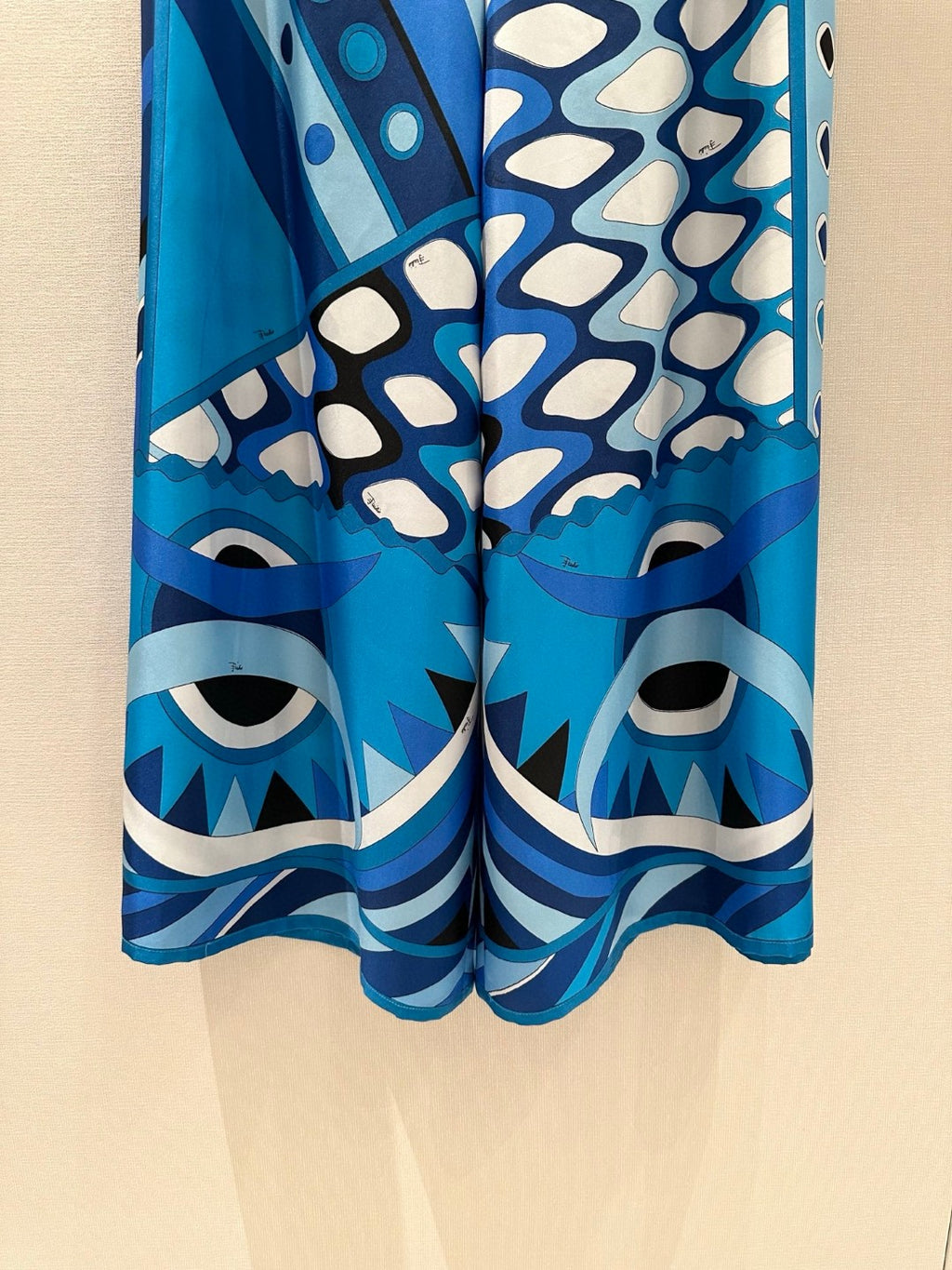 VIVARA HIGH-RISE SILK WIDE-LEG PANTS IN BLUE