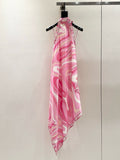 MARMO HALTERNECK PRINTED SILK-TWILL MIDI DRESS