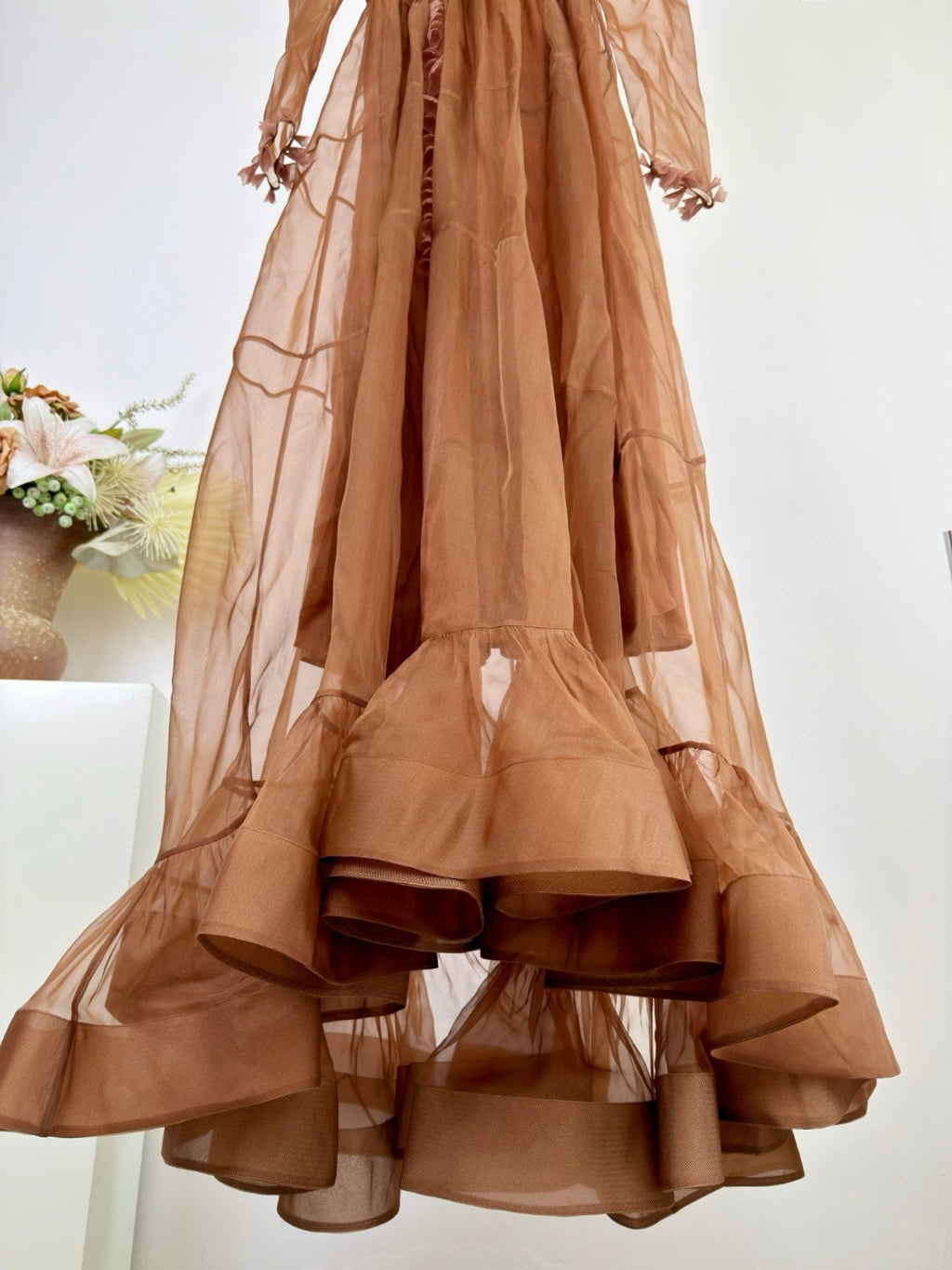Zimmermann Como Floral-Applique Silk Maxi Dress