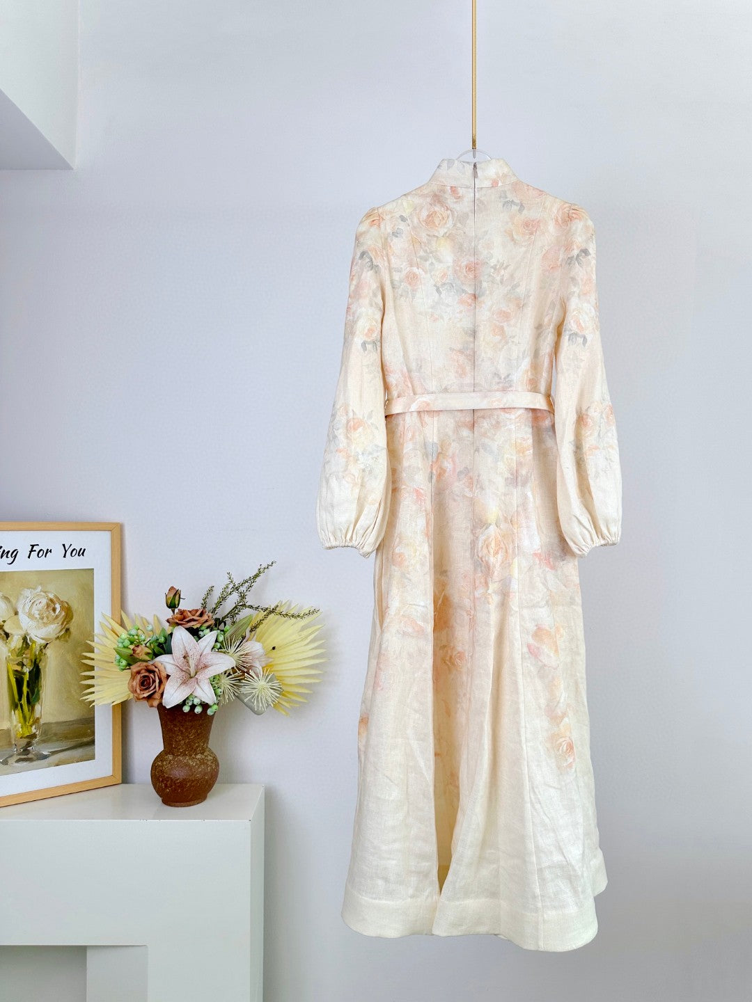 Zimmermann Crush Buttoned Midi Dress in Ciara Floral