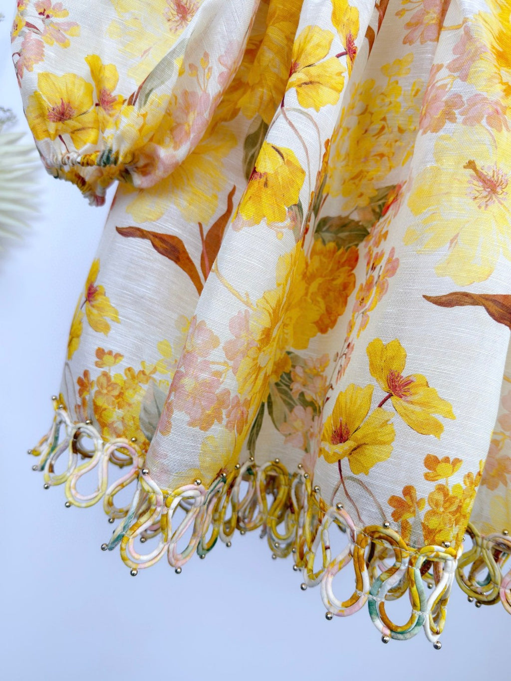 Zimmermann Como Floral Linen and Silk Minidress