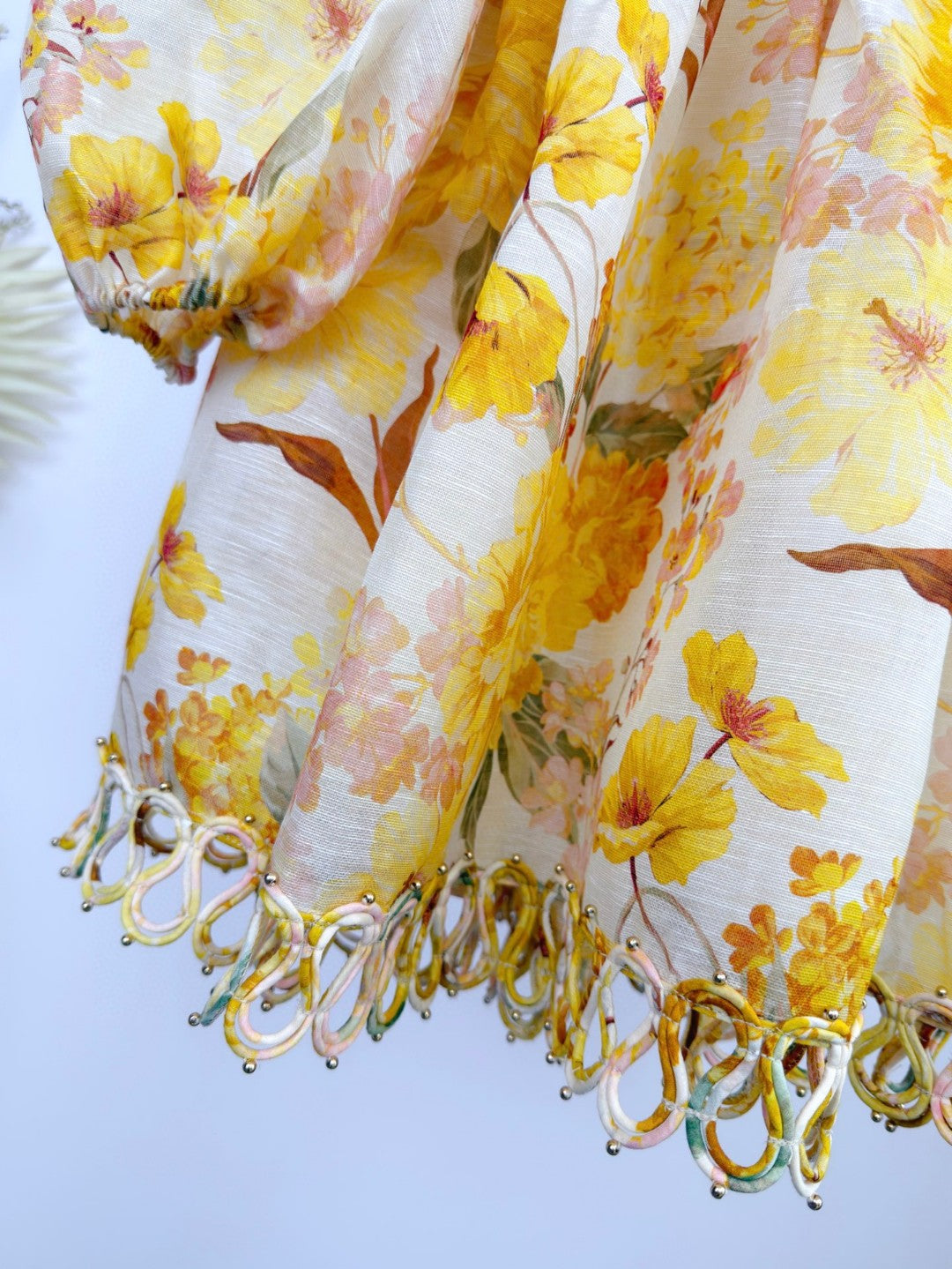 Zimmermann Como Floral Linen and Silk Minidress