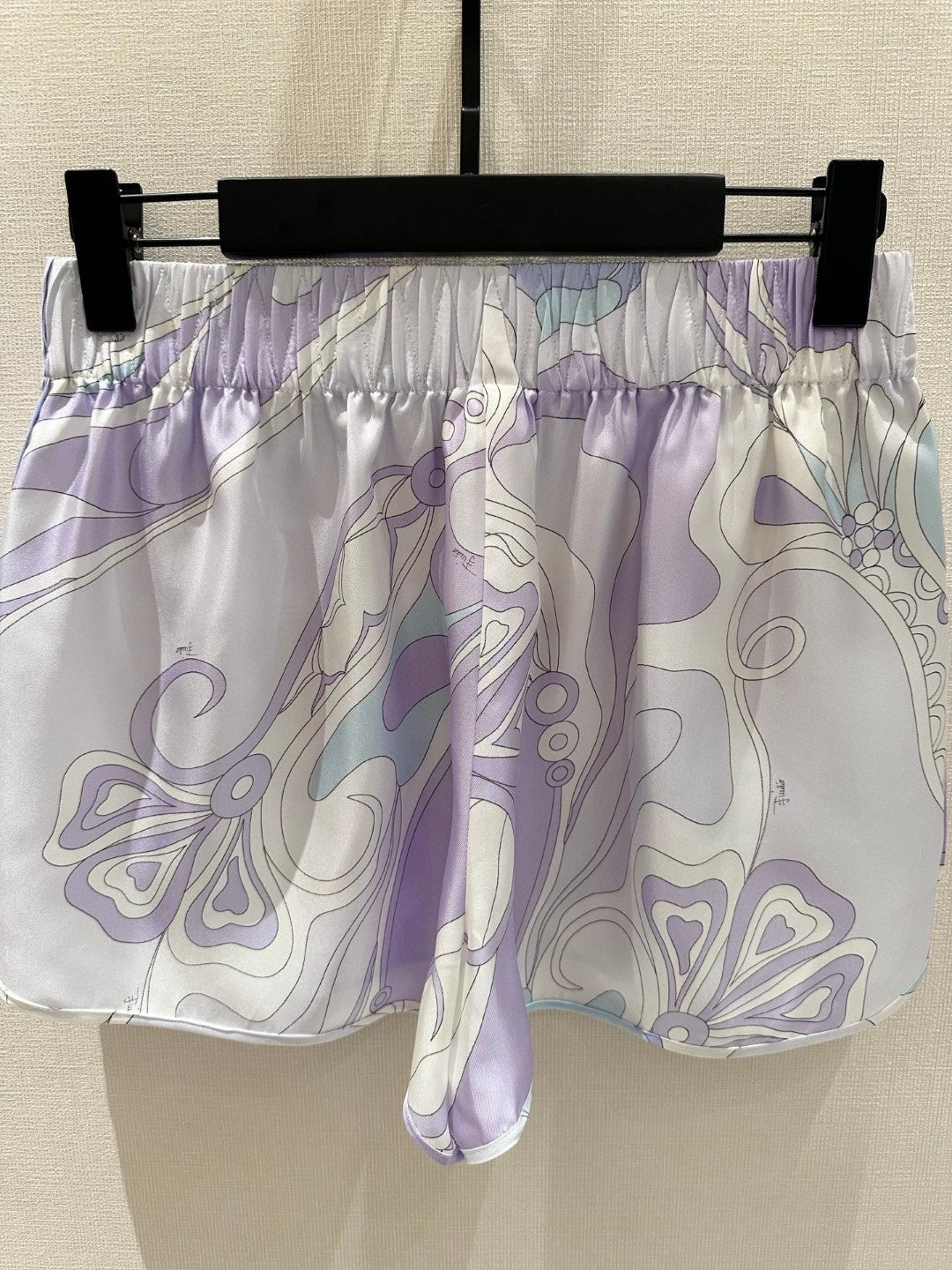 ORCHIDEE LOW-RISE SILK TWILL SHORTS