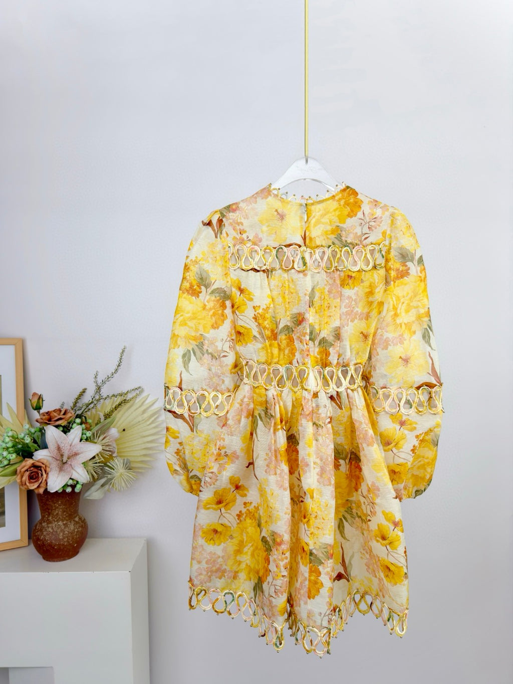 Zimmermann Como Floral Linen and Silk Minidress
