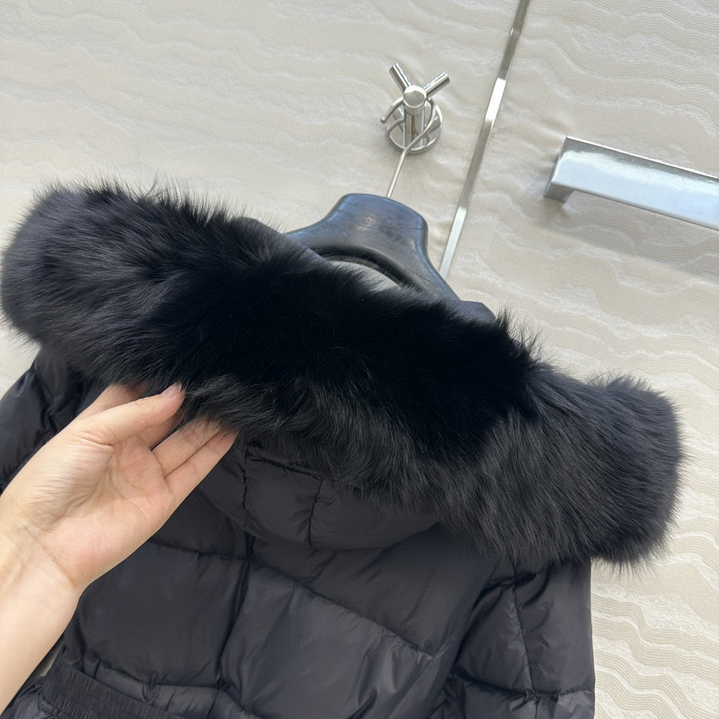 Boed Hooded Shearling-Trimmed Short Down Jacket