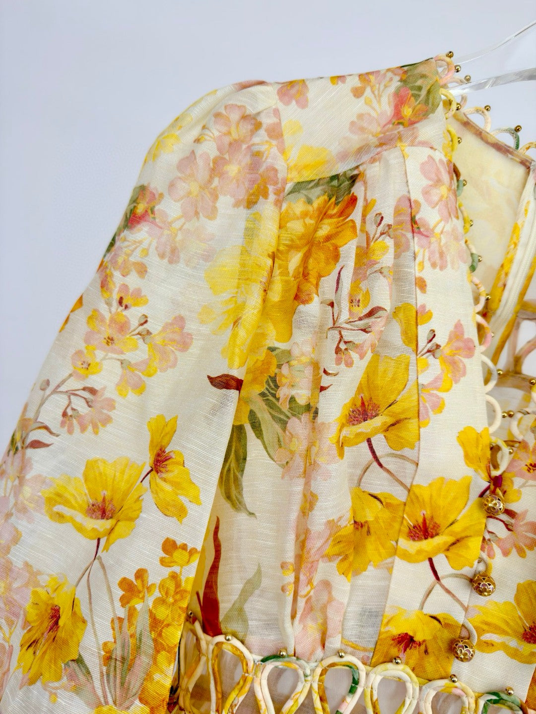 Zimmermann Como Floral Linen and Silk Minidress