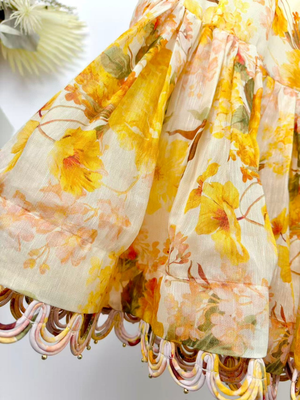 Zimmermann Como Floral Linen and Silk Midi Dress