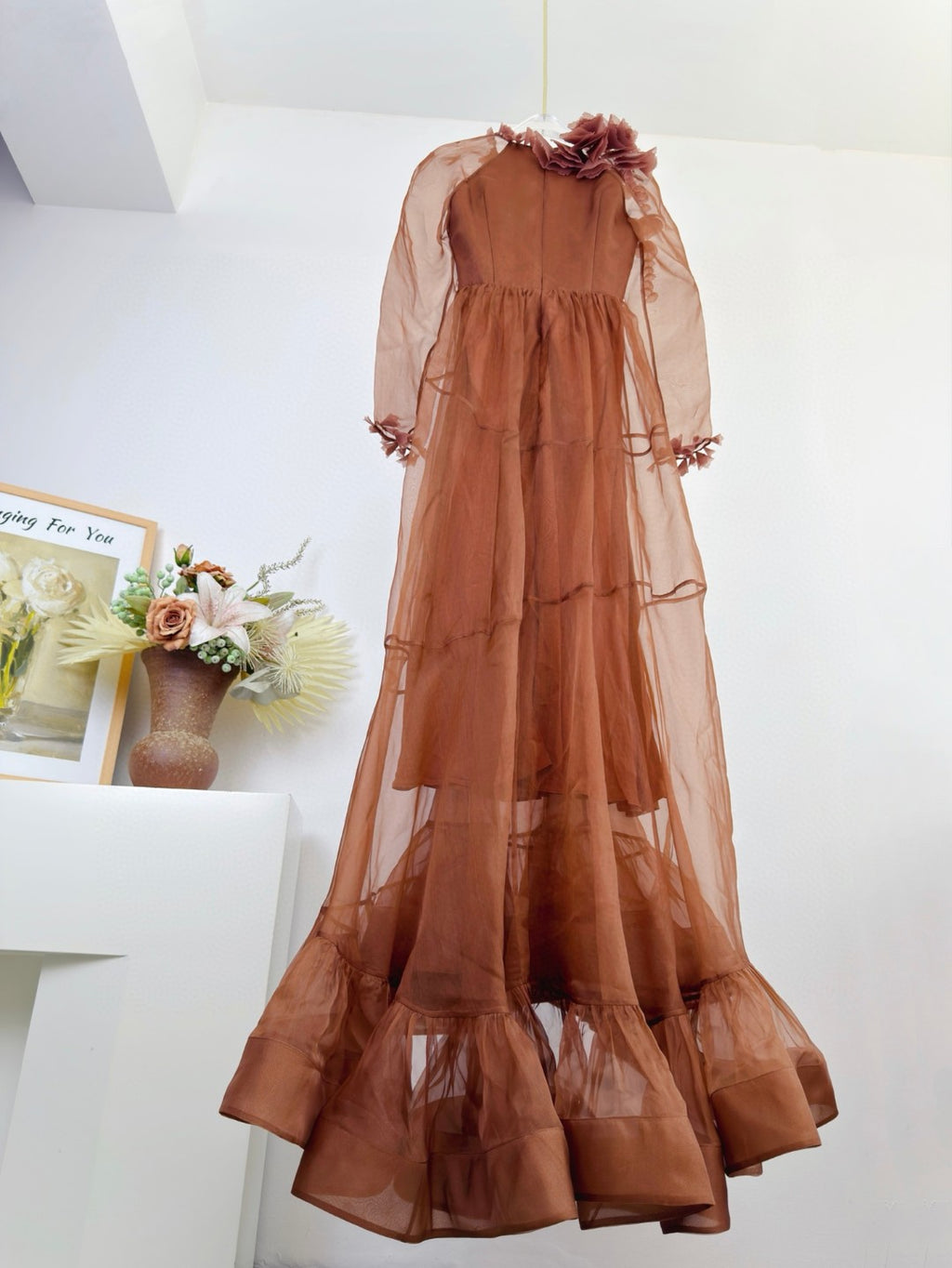 Zimmermann Como Floral-Applique Silk Maxi Dress