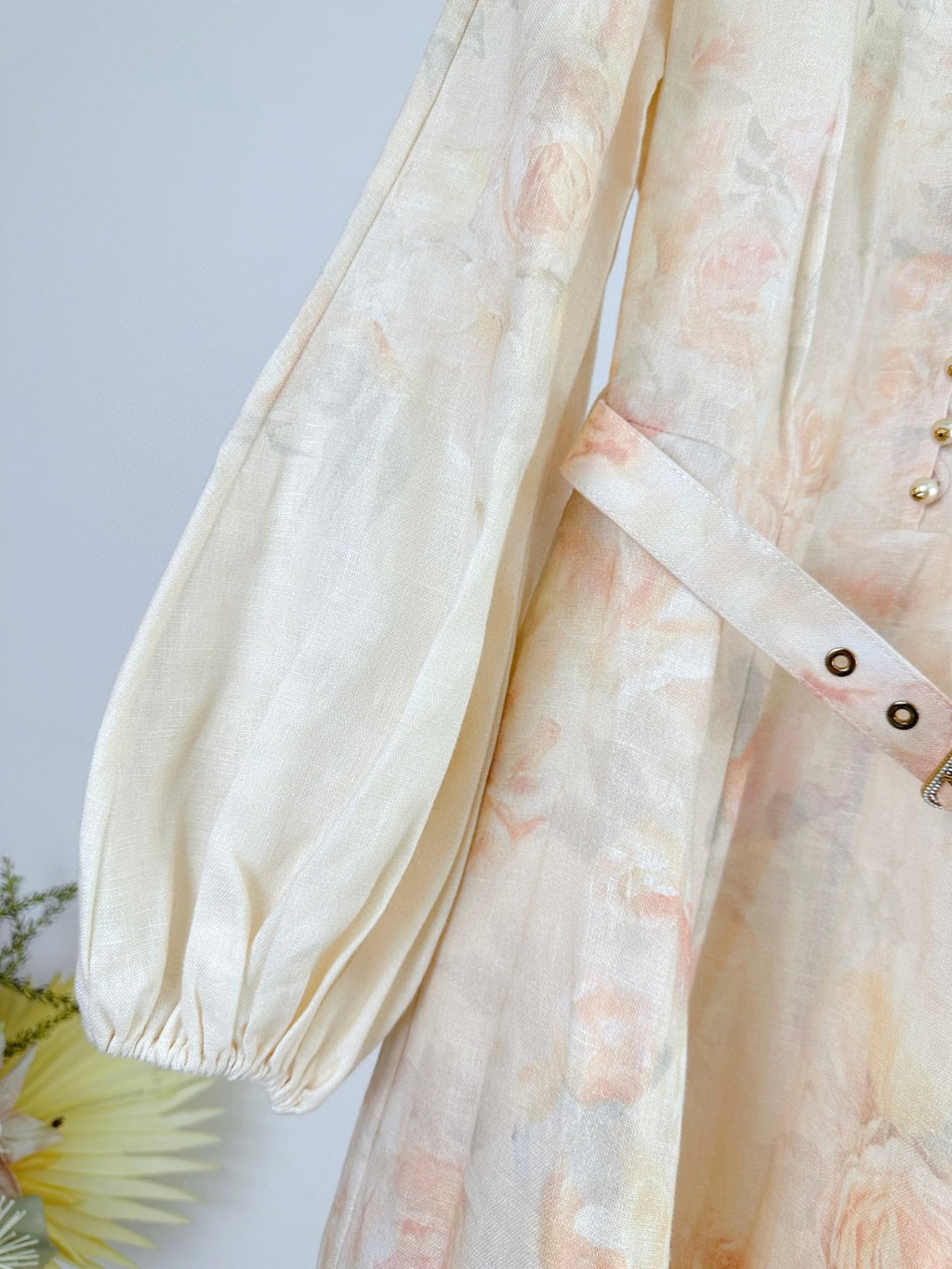 Zimmermann Crush Buttoned Midi Dress in Ciara Floral