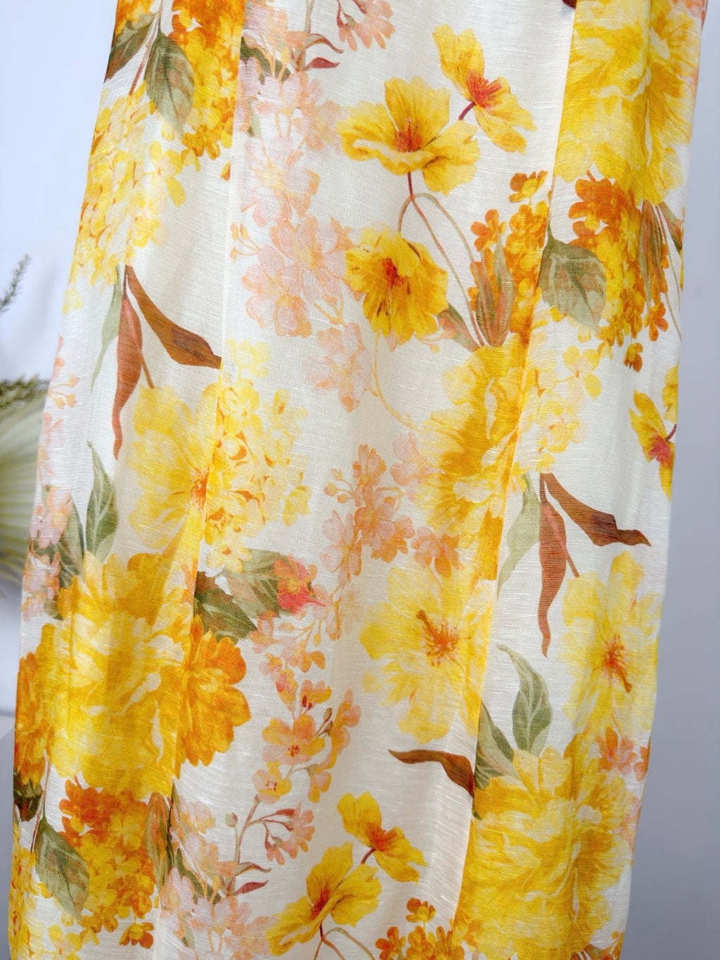Zimmermann Como Floral Linen and Silk Midi Dress