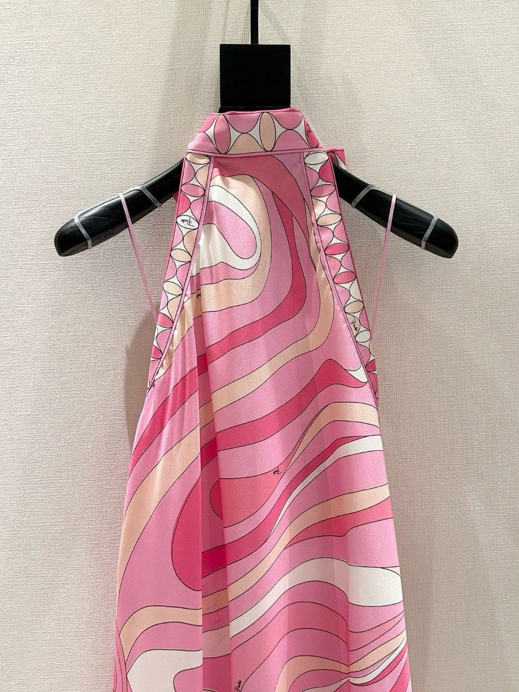 MARMO HALTERNECK PRINTED SILK-TWILL MIDI DRESS