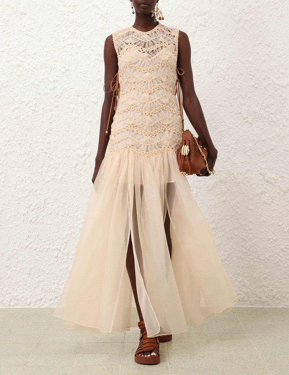 Zimmernann Illuminate Macramé Maxi Dress