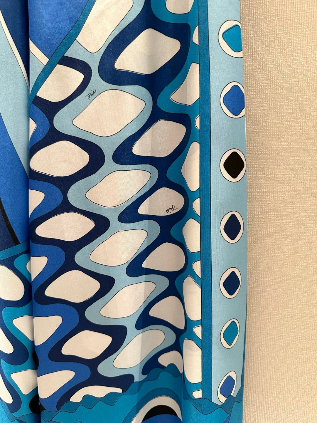 VIVARA HIGH-RISE SILK WIDE-LEG PANTS IN BLUE