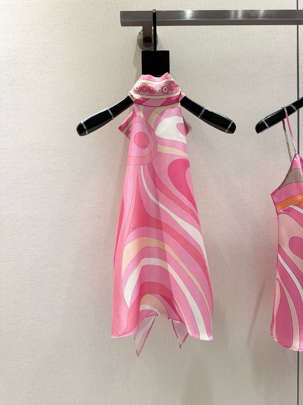 MARMO PRINTED SILK-TWILL HALTERNECK