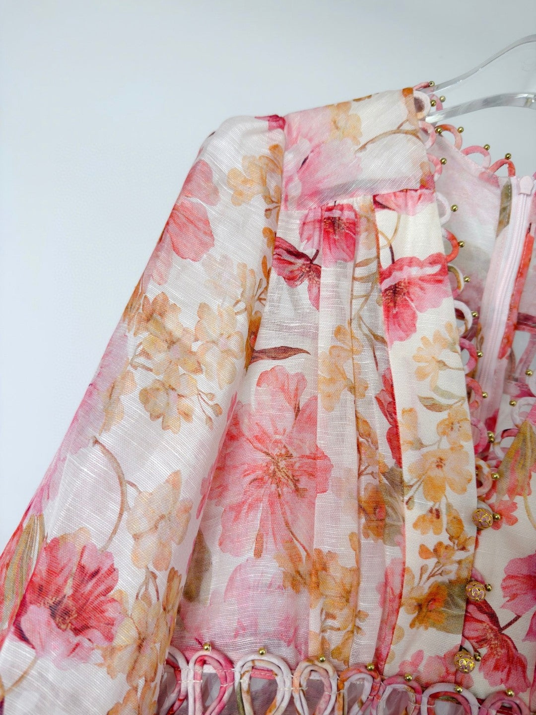 Zimmermann Como Floral Linen and Silk Minidress
