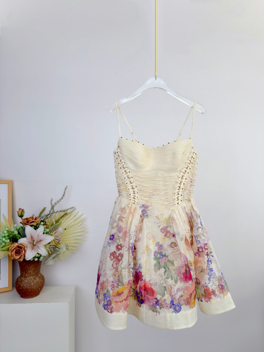 Zimmermann Alchemy Beaded Mini Dress Multi Floral