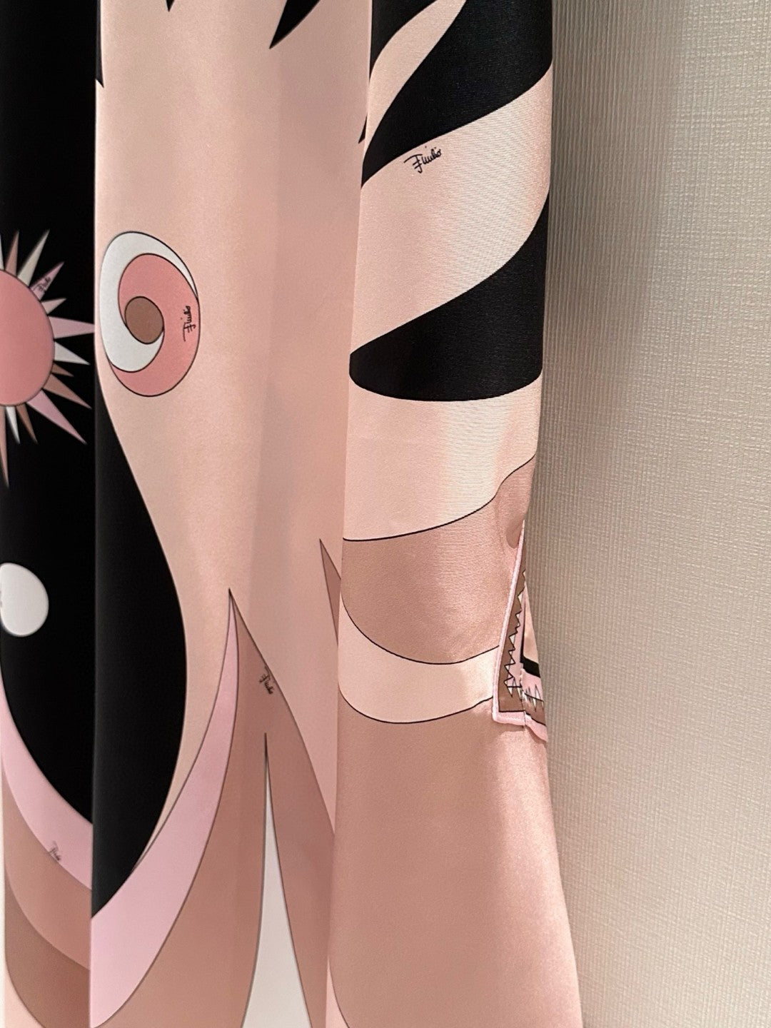 STELLA-PRINT SILK TWILL HALTER DRESS