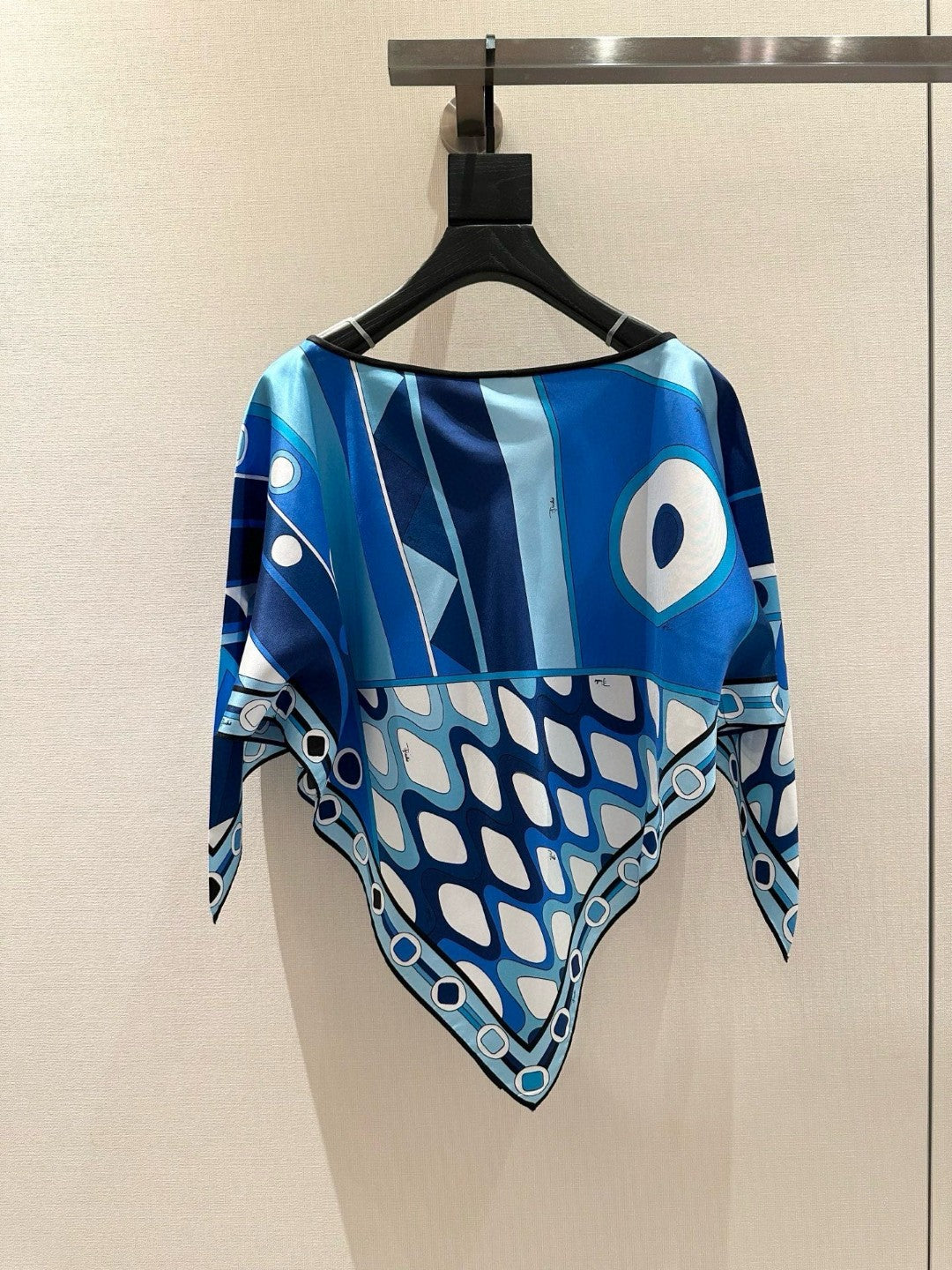 VIVARA SILK KAFTAN TOP IN BLUE