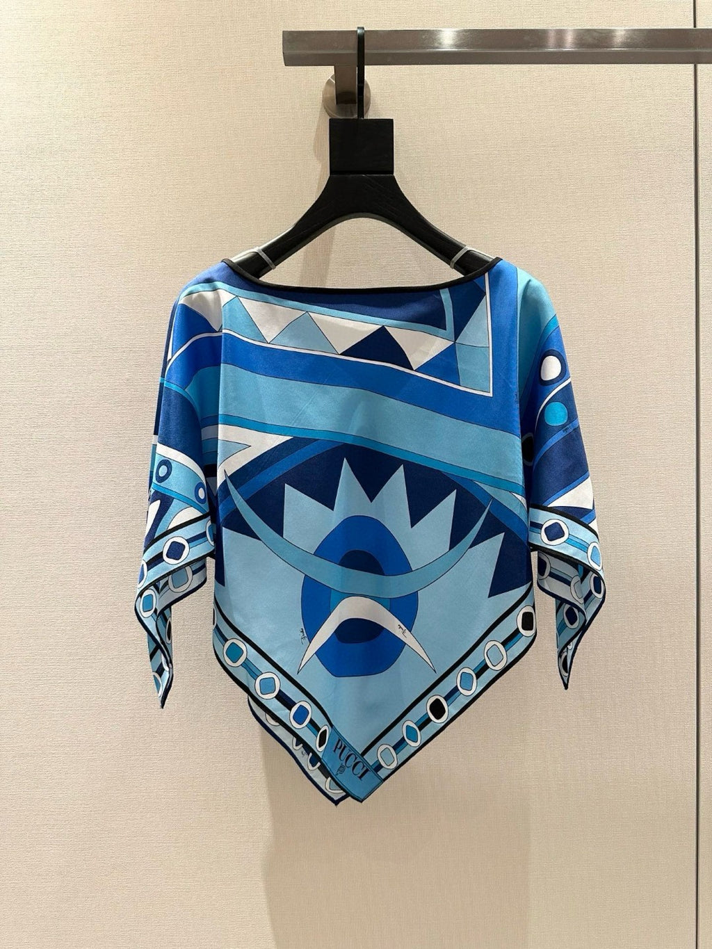 VIVARA SILK KAFTAN TOP IN BLUE