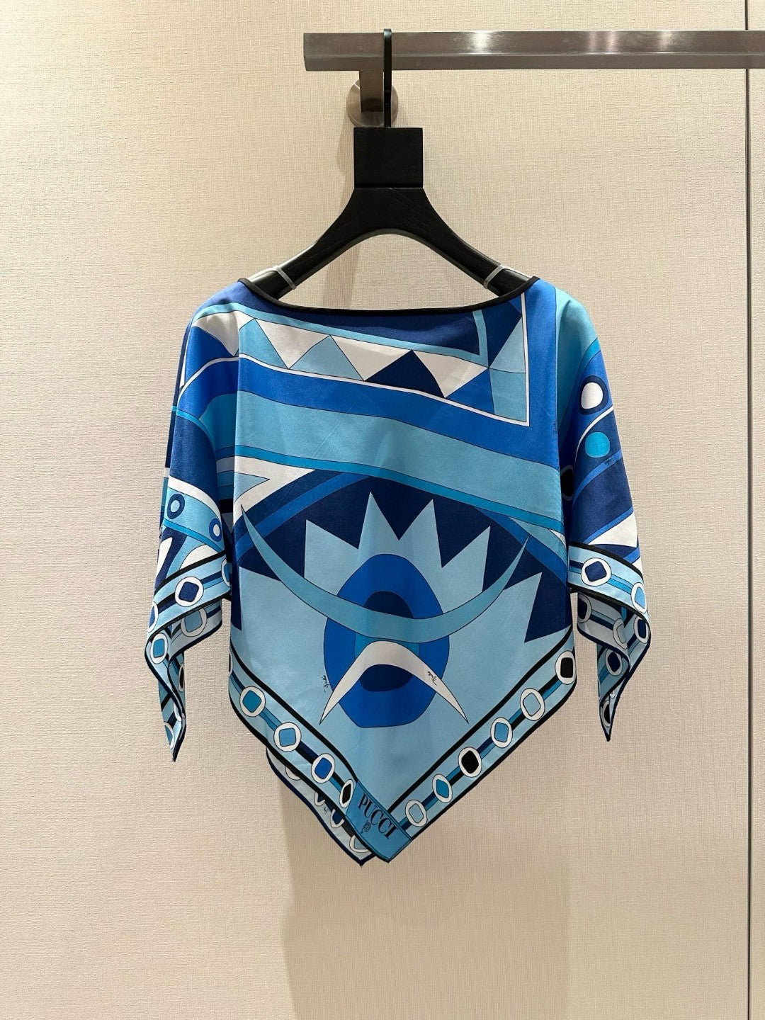 VIVARA SILK KAFTAN TOP IN BLUE