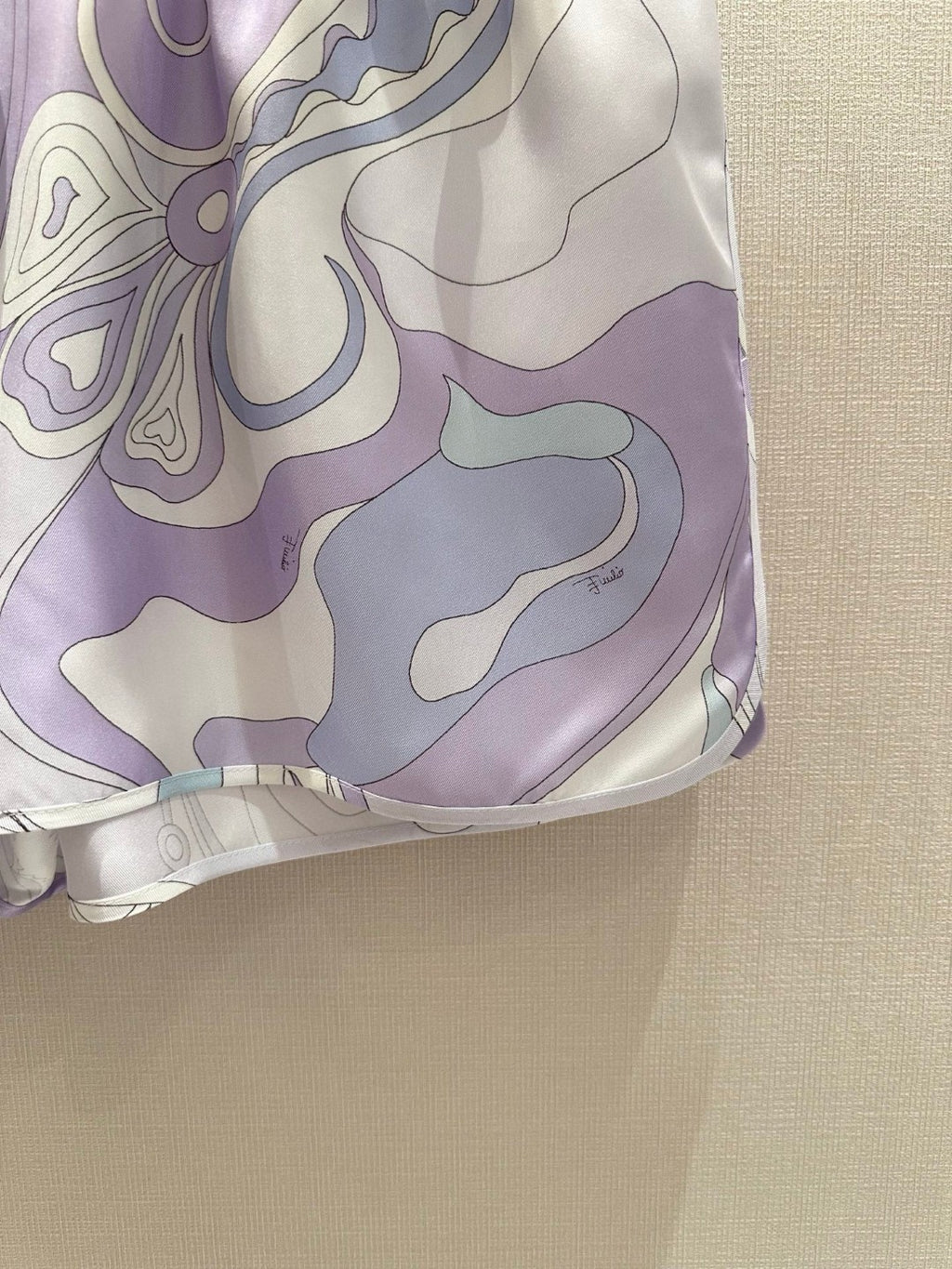 ORCHIDEE LOW-RISE SILK TWILL SHORTS