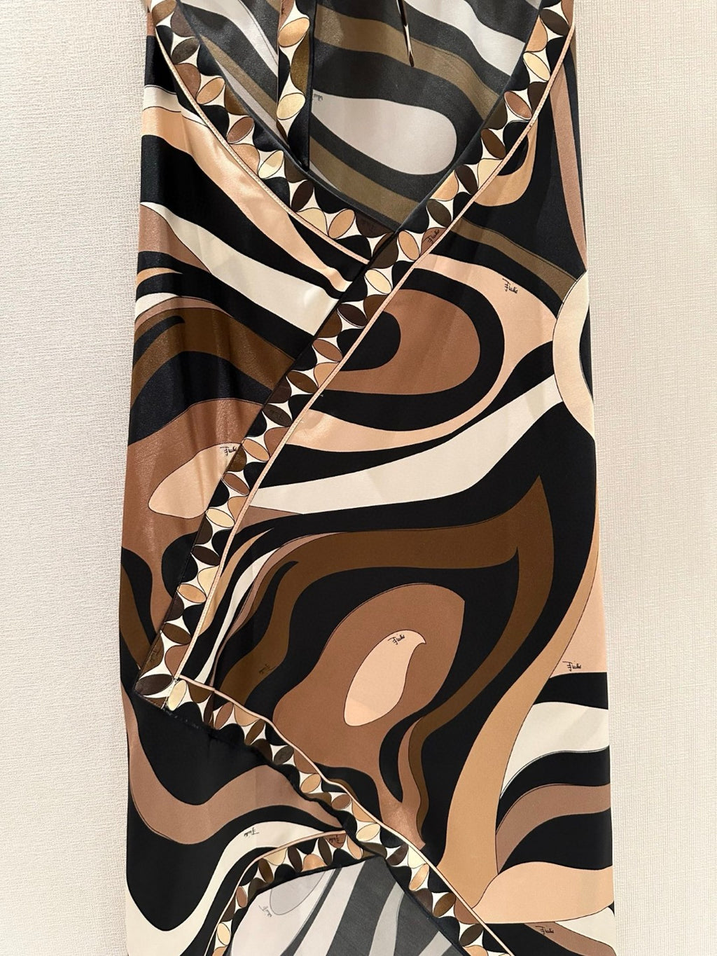 MARMO HALTERNECK SILK MIDI DRESS