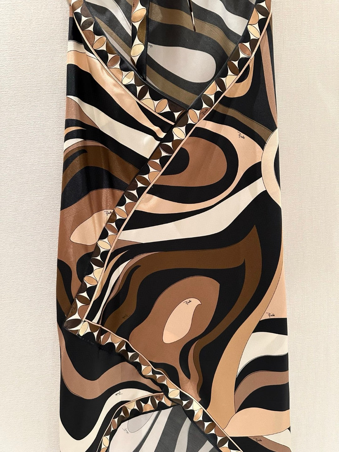 MARMO HALTERNECK SILK MIDI DRESS