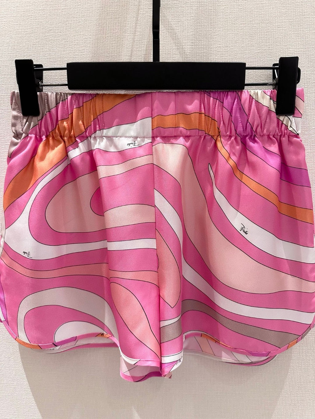IRIDE-PRINT SILK SHORTS