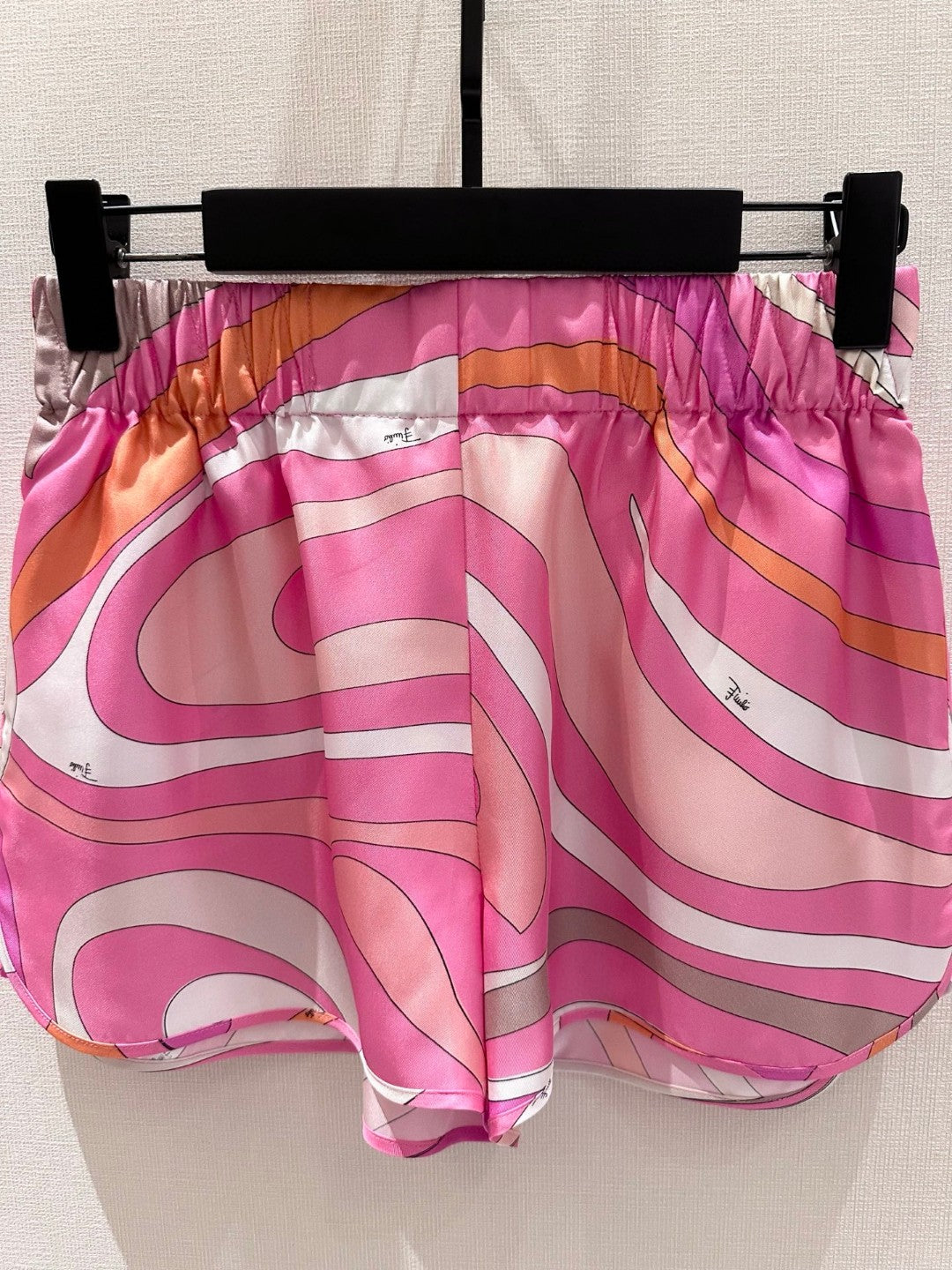 IRIDE-PRINT SILK SHORTS