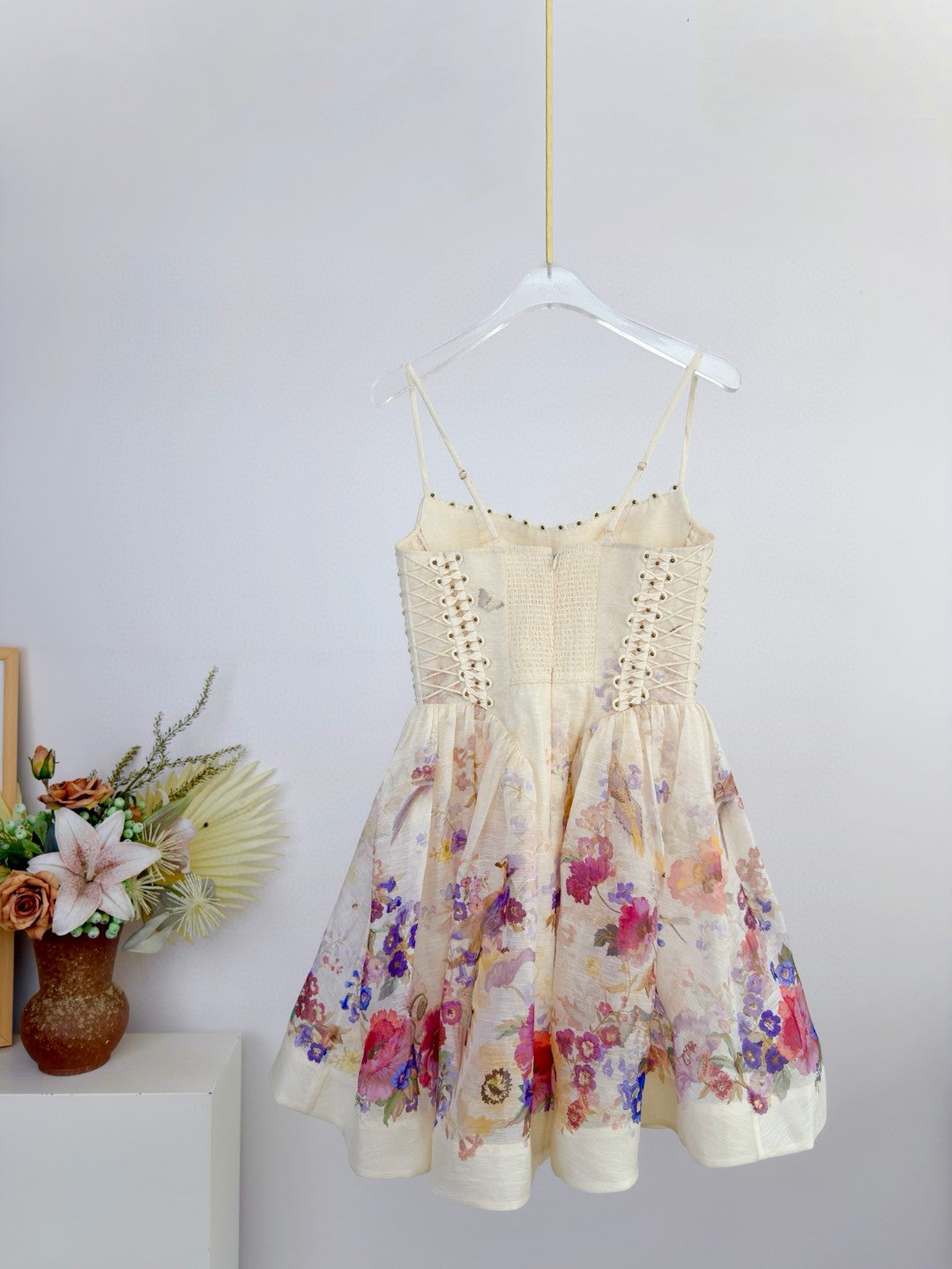 Zimmermann Alchemy Beaded Mini Dress Multi Floral
