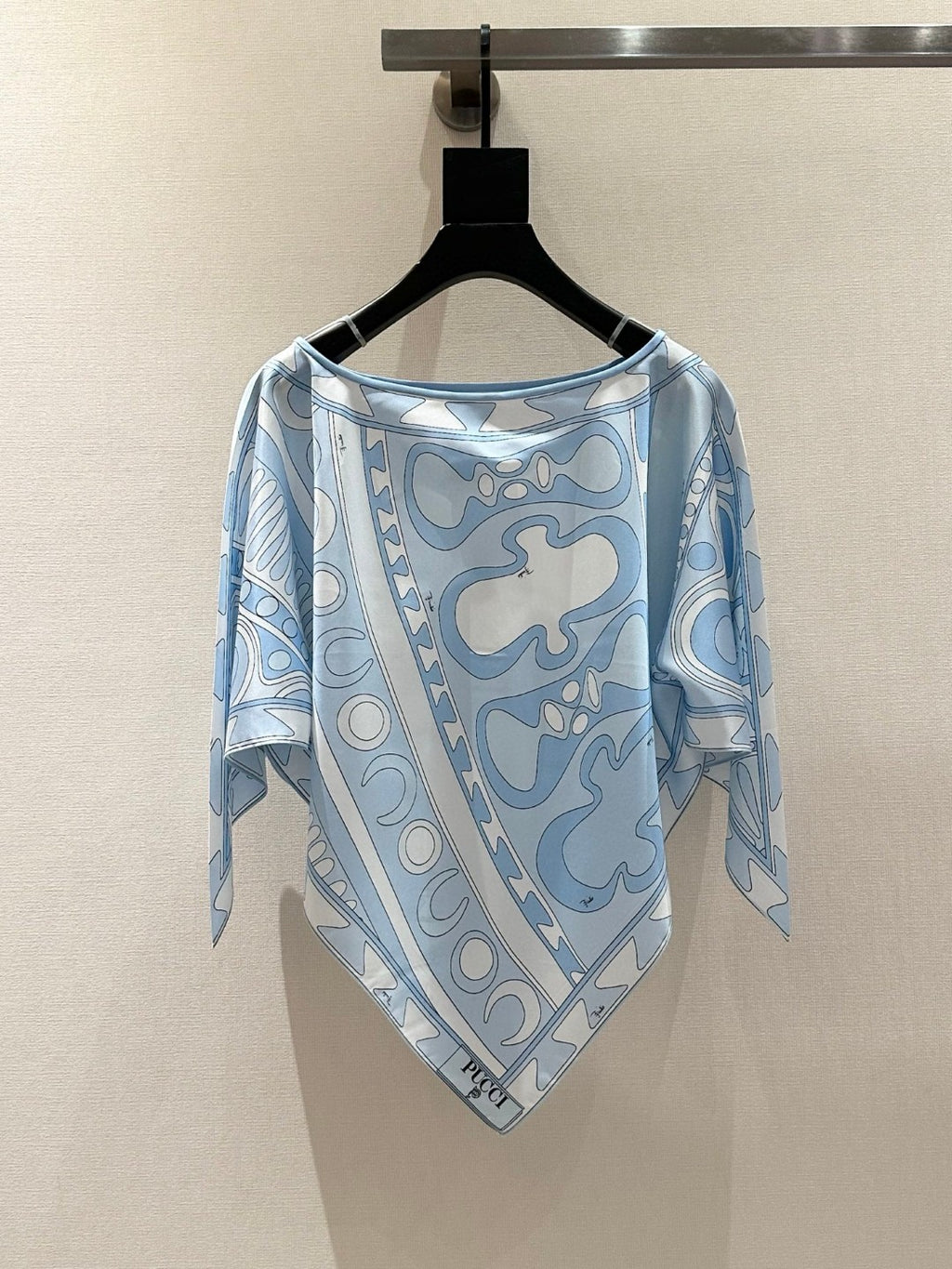 ANGOLI SILK KAFTAN TOP IN PALE BLUE