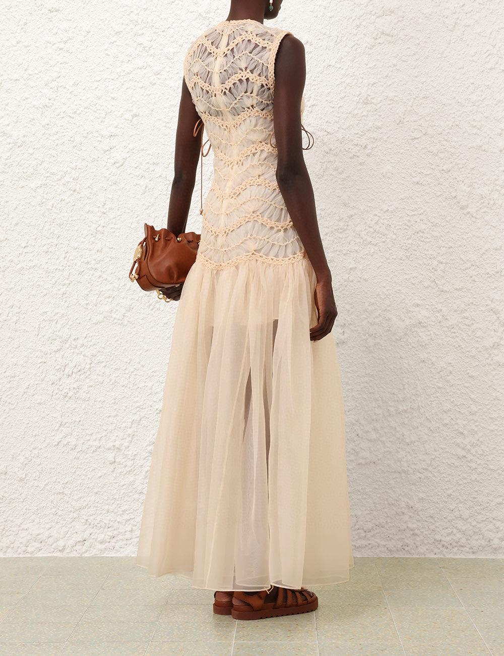 Zimmernann Illuminate Macramé Maxi Dress