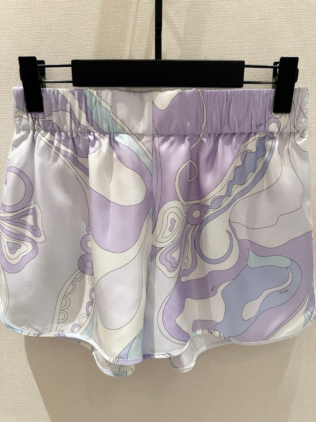 ORCHIDEE LOW-RISE SILK TWILL SHORTS
