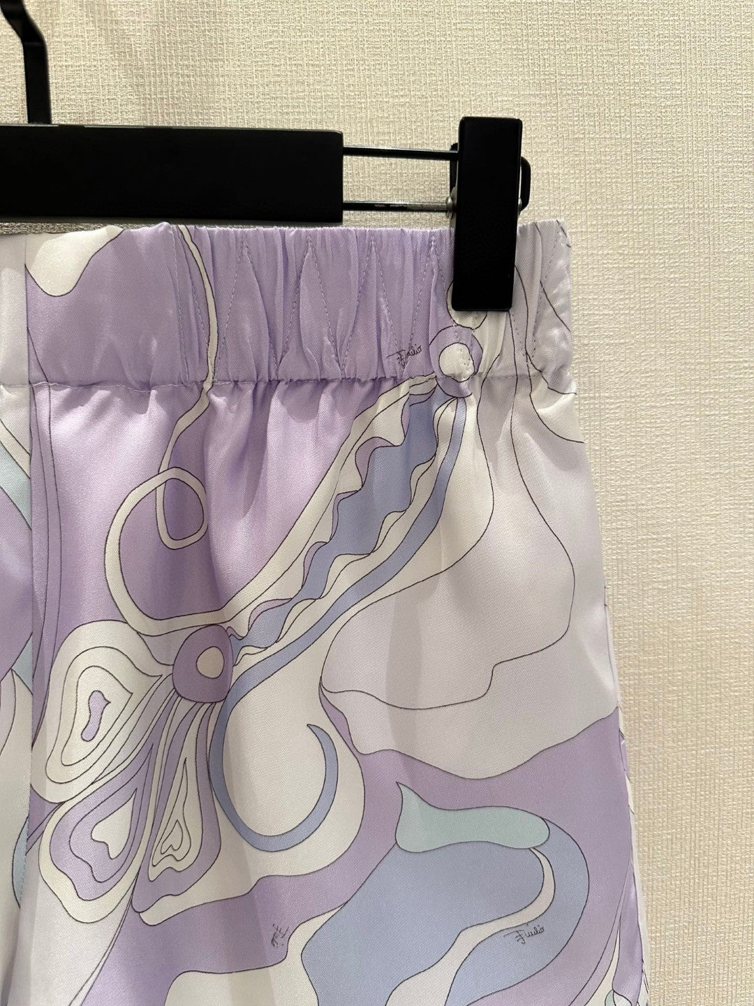 ORCHIDEE LOW-RISE SILK TWILL SHORTS