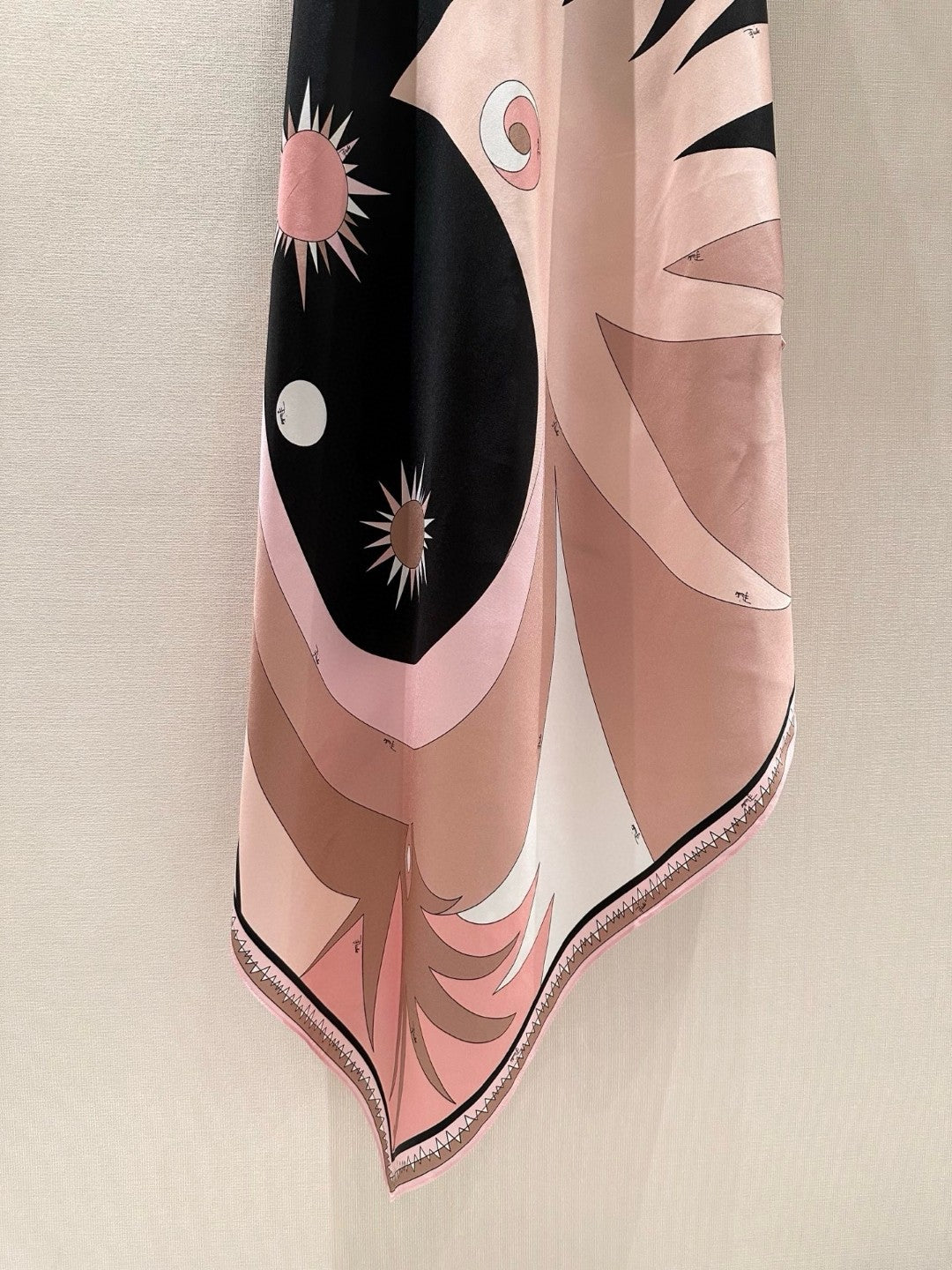 STELLA-PRINT SILK TWILL HALTER DRESS