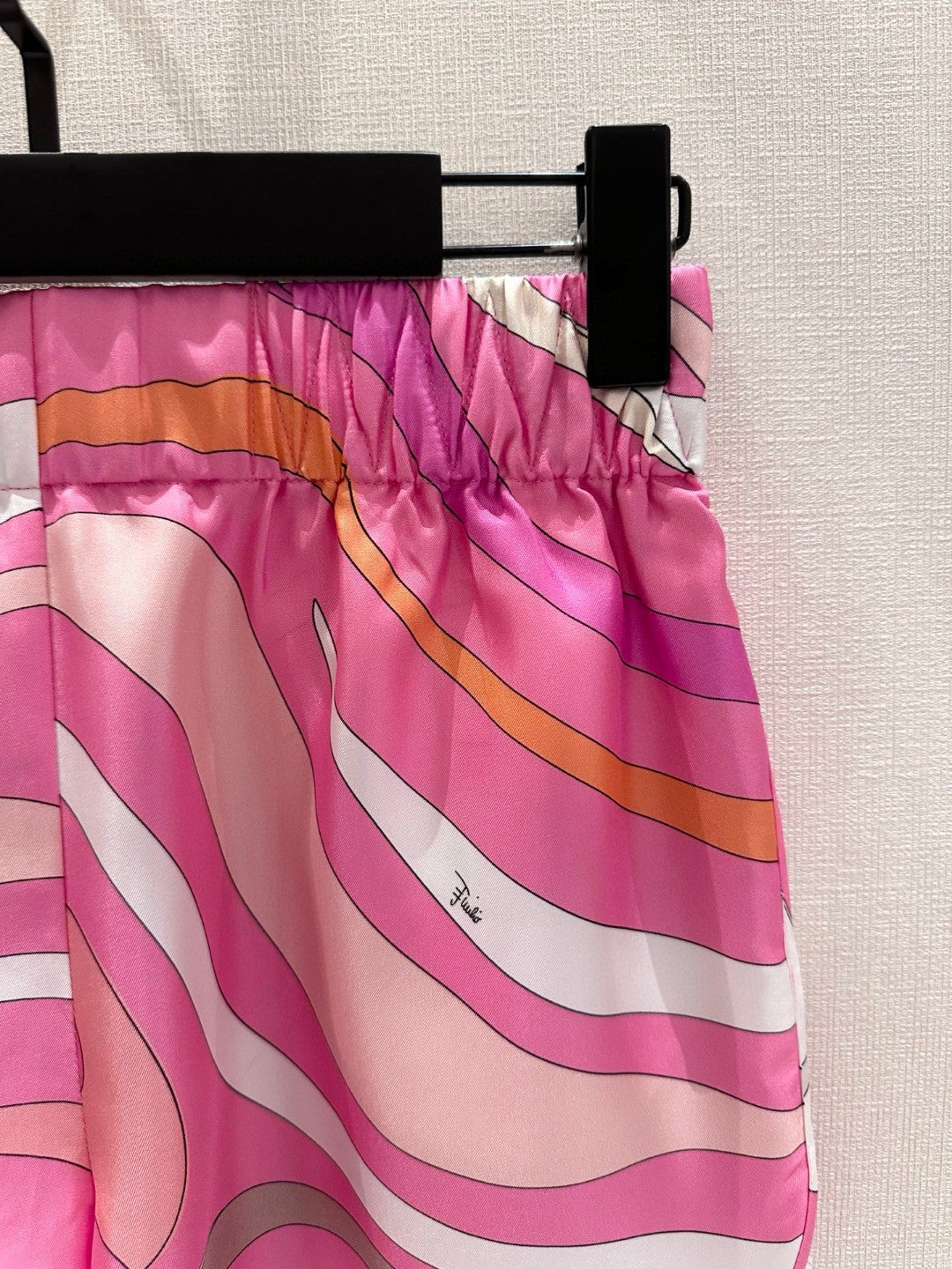 IRIDE-PRINT SILK SHORTS